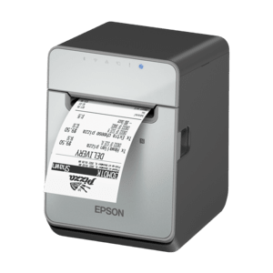 Epson TM-L100, 8 Punkte/mm (203dpi), Cutter, linerless, USB, Lightning, BT, Ethernet, schwarz