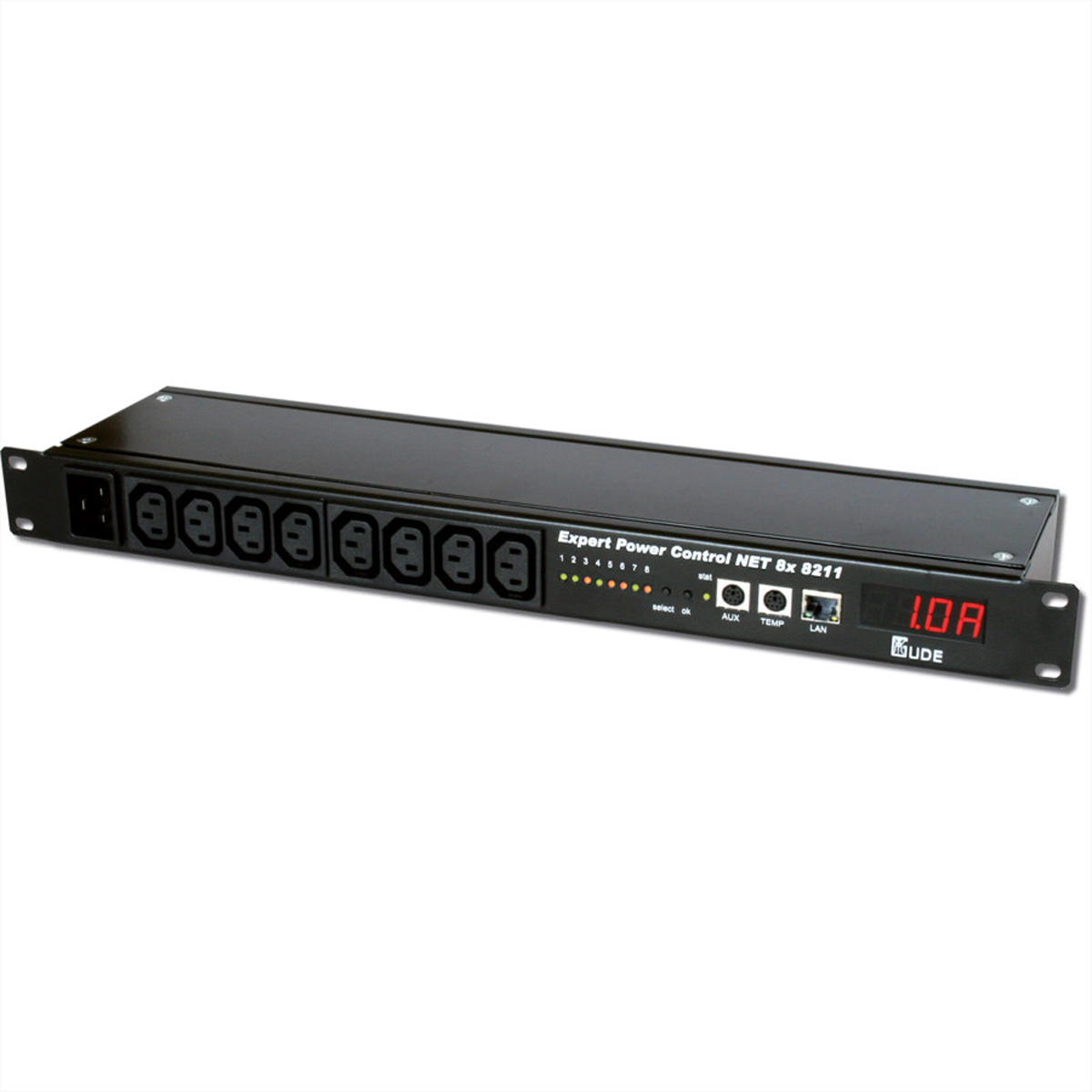 GUDE 8211 Expert Power Control  NET 8x Front mit integrierter Strommessung