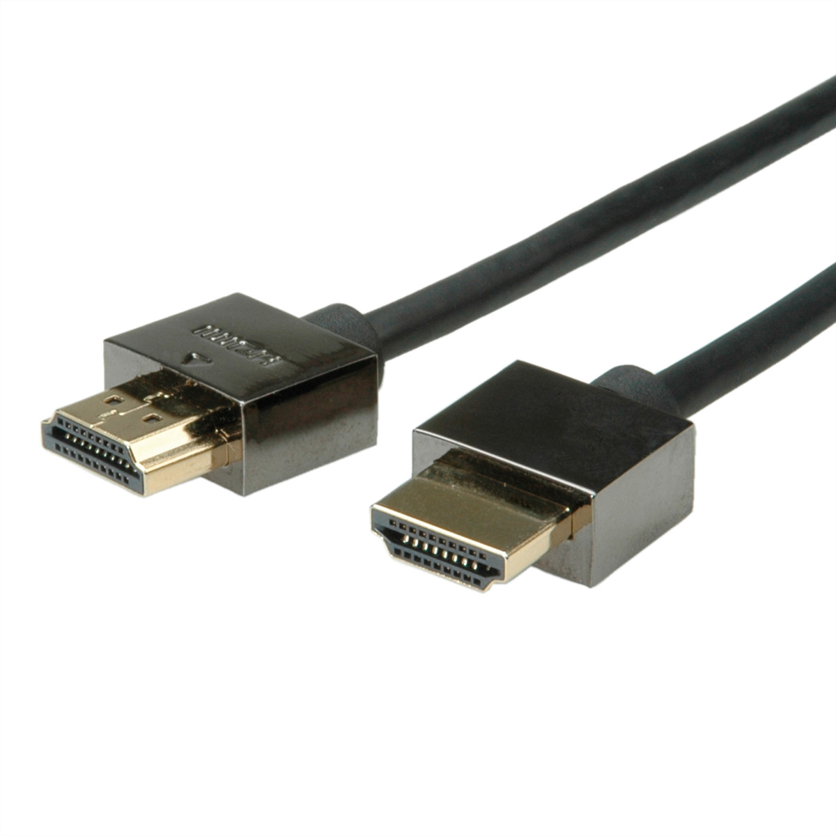 ROLINE Notebook HDMI High Speed Kabel mit Ethernet, schwarz, 2 m