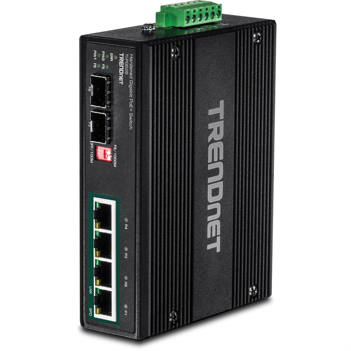 TRENDnet TI-PG62B 6port Switch PoE+ 2SFP Industrial Gigabit