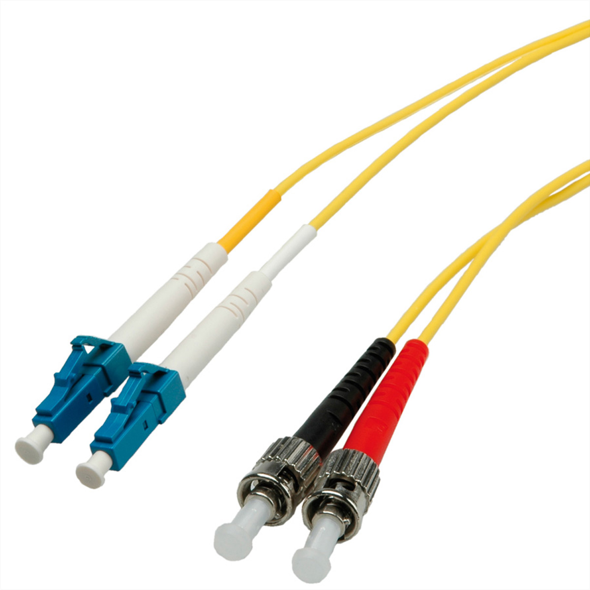 Quality LWL-Kabel Single Mode E9/125µm OS2, LC/ST, gelb, 5 m