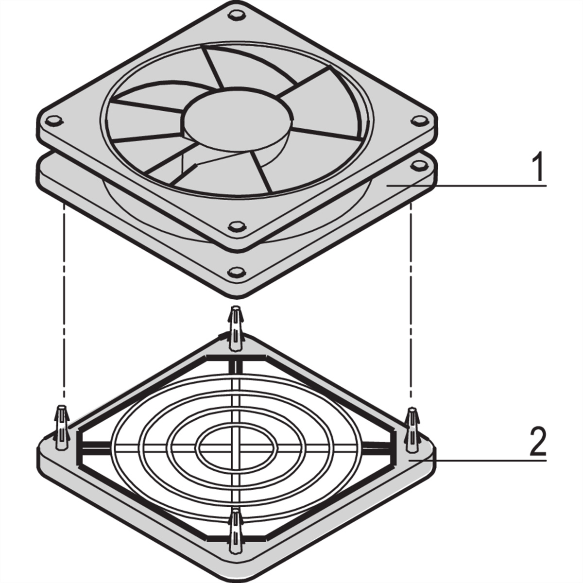 SCHROFF Ventilator für Lüfterblech - LUEFTER KIT 230V 8W 25X119MM