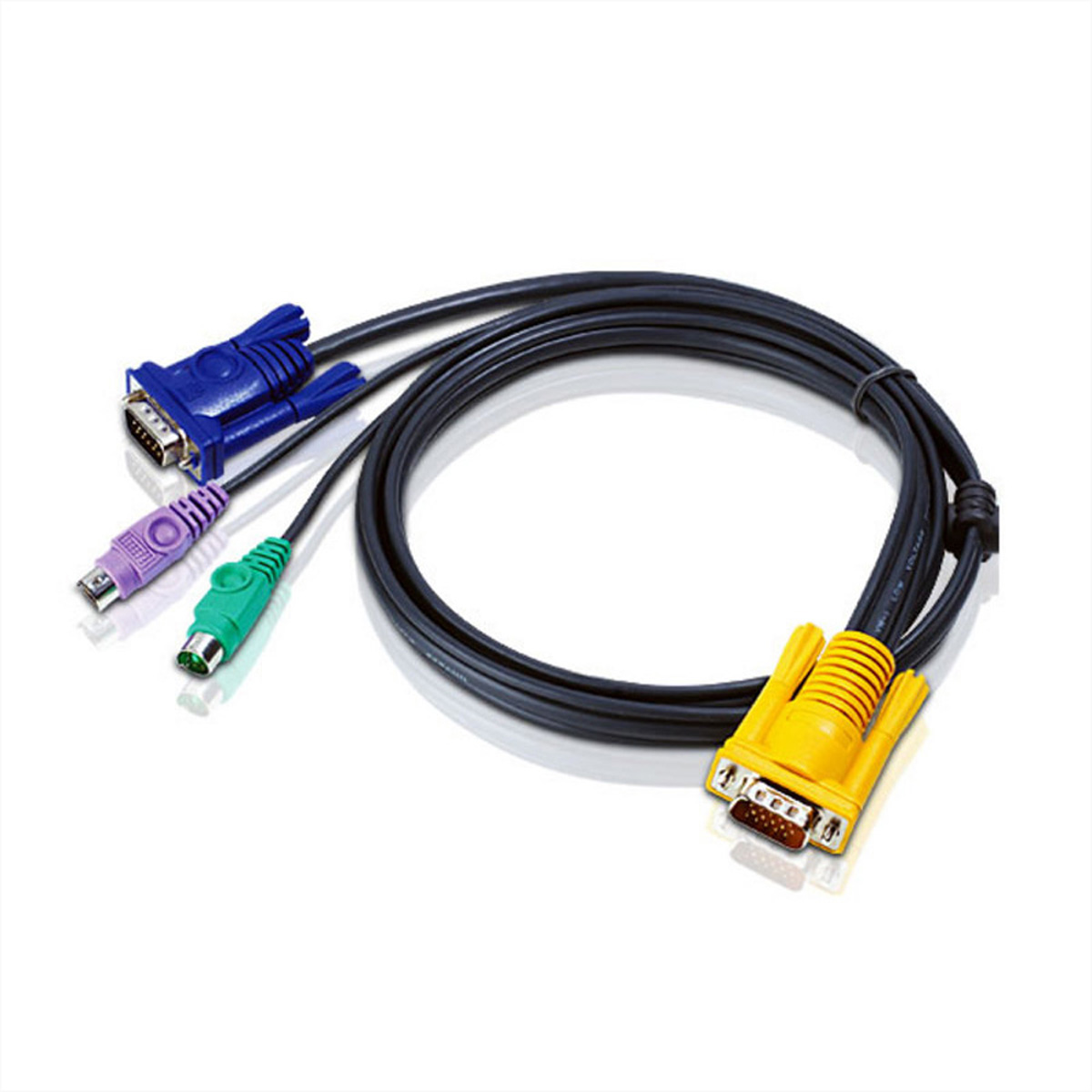 ATEN 2L-5201P KVM-Kabel VGA PS/2, schwarz, 1,2 m