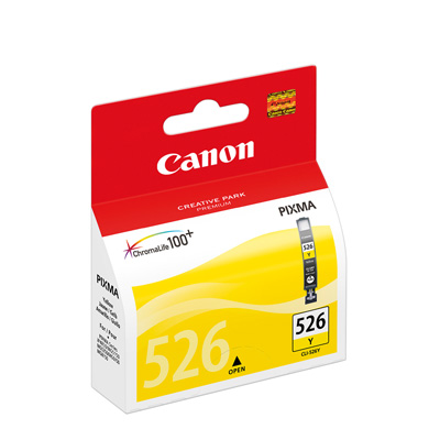 Canon CLI-526Y - Tinte yellow für PIXMA, ca. 505 Seiten, MG5150 / MG5220 / MG5220 / MG5250 / MG6120 / MG6150 / MG8120 / IP4820 / IP4850