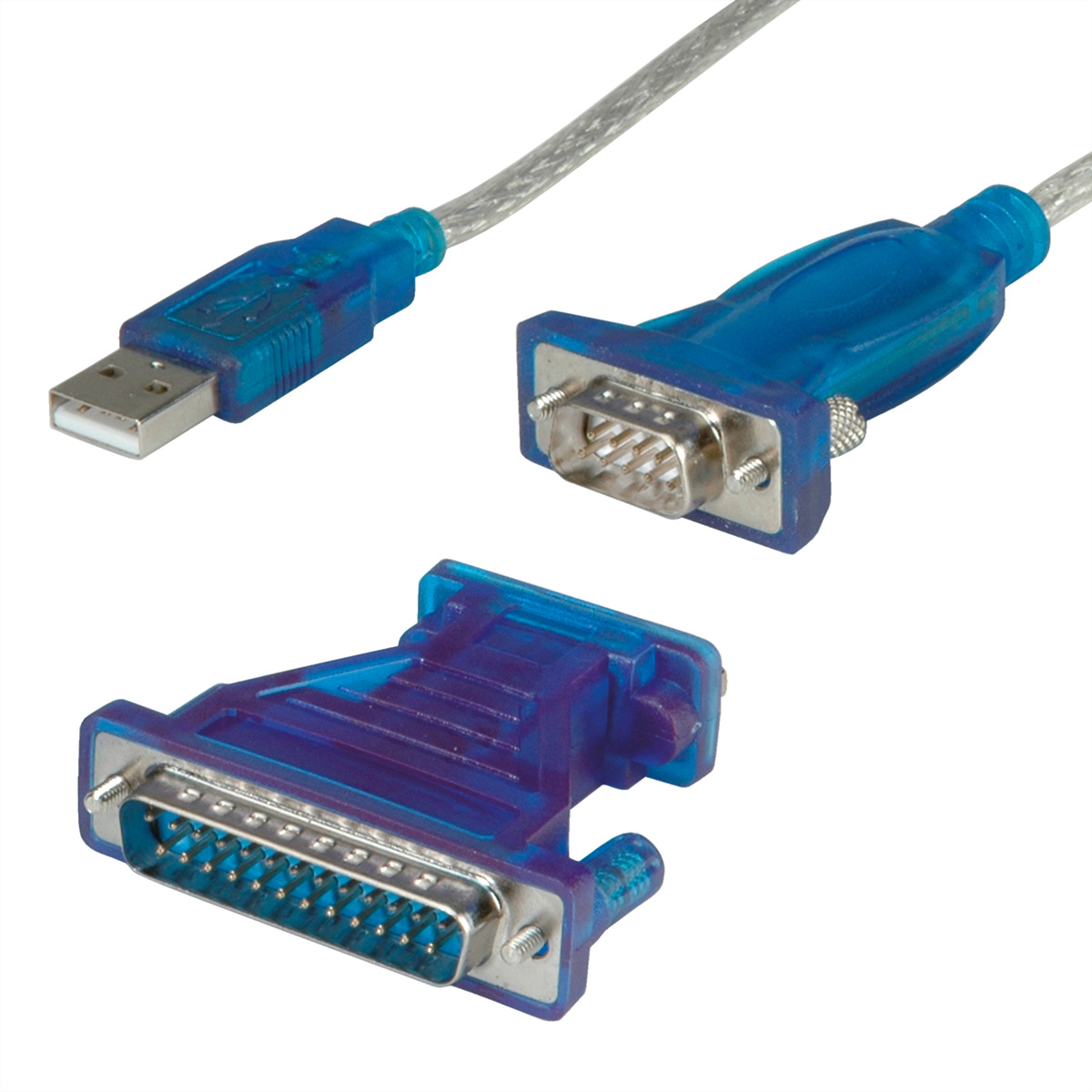 VALUE Konverter-Kabel USB-seriell, tÃ¼rkis, 1,8 m