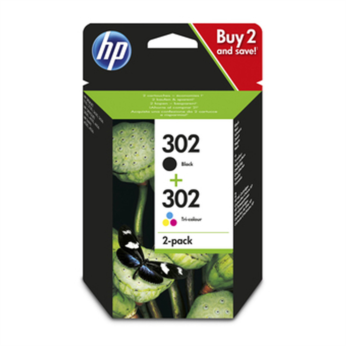 X4D37AE, Kombipack 302/302 schwarz/color für HP OfficeJet 3830