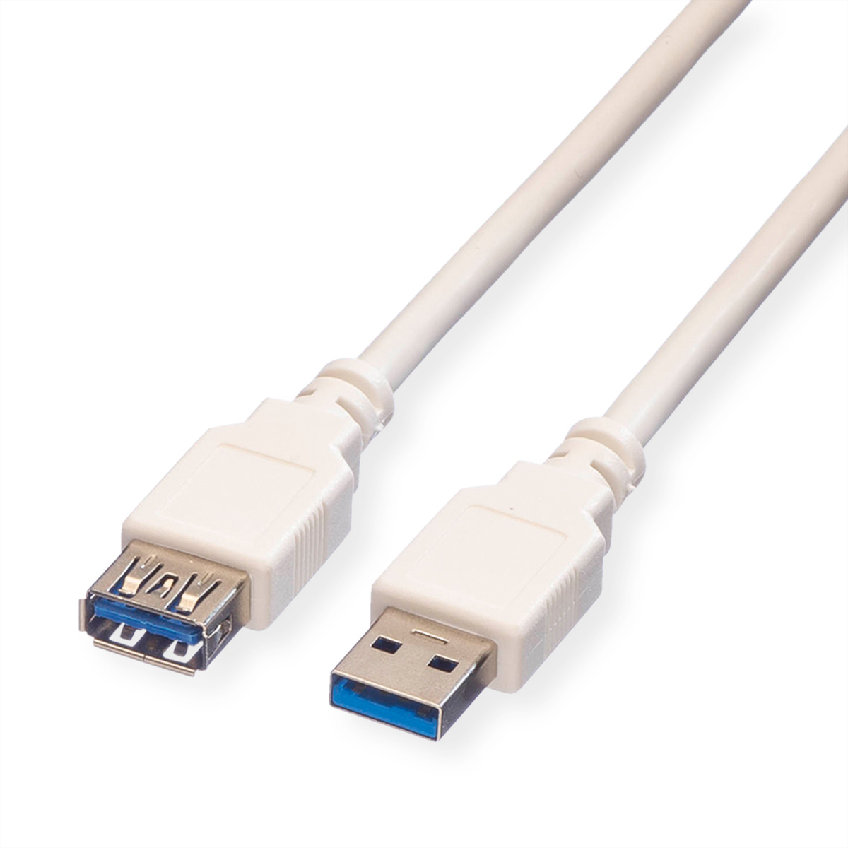 VALUE USB 3.2 Gen 1 Kabel, Typ A-A, ST/BU, weiß, 1,8 m