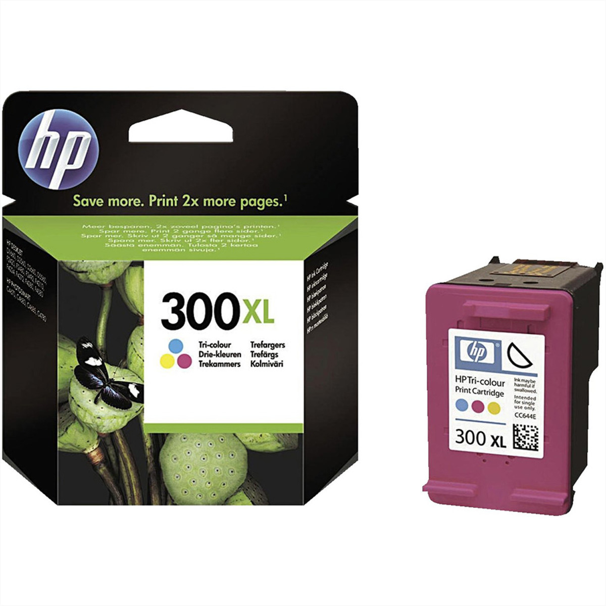 CC644EE, Nr. 300XL, Dreikammer-Farbdruckpatrone, 11ml für HP DeskJet D1660 / D25