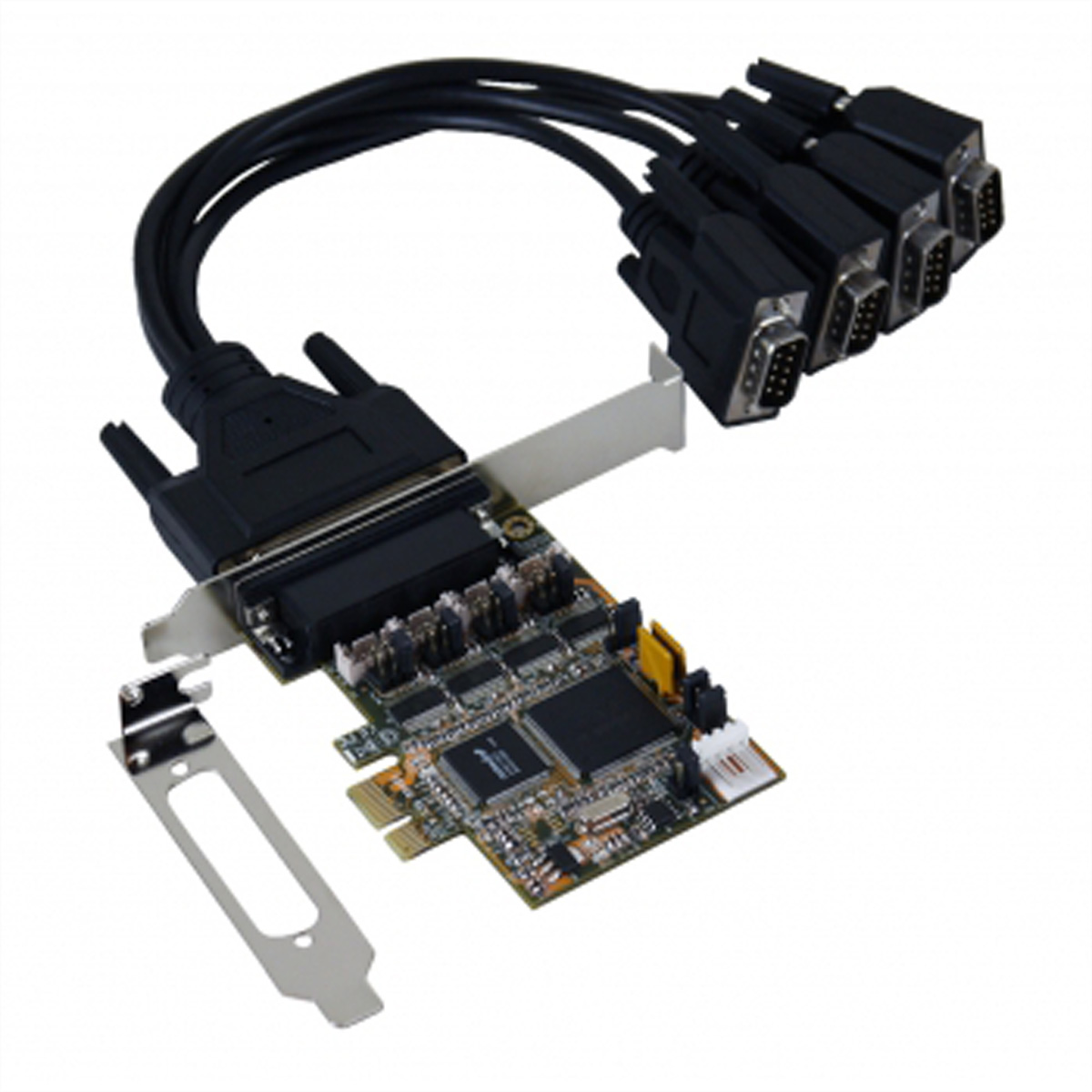 EXSYS EX-44384 PCI Express x1 Karte 4x seriell RS-232 (Kabel mit 4x 9pin Stecker