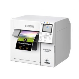 Epson ColorWorks C4000, Schwarz glänzend, Cutter, ZPLII, USB, Ethernet