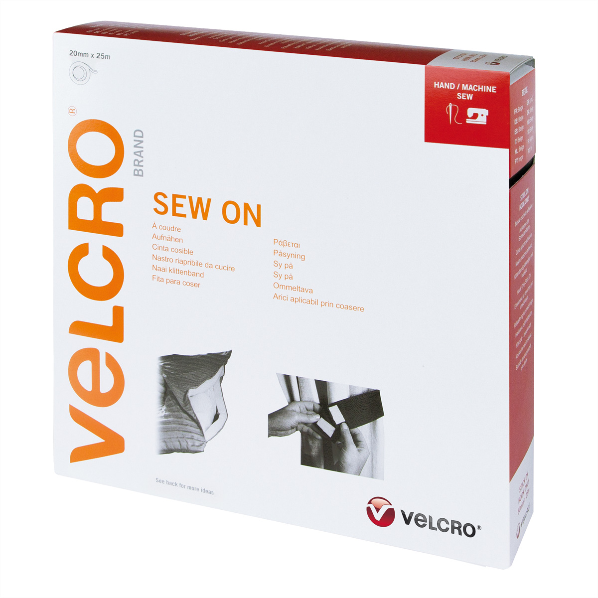 VELCRO® Klettband zum Aufnähen Haken & Flausch 20mm x 25m Beige (215)
