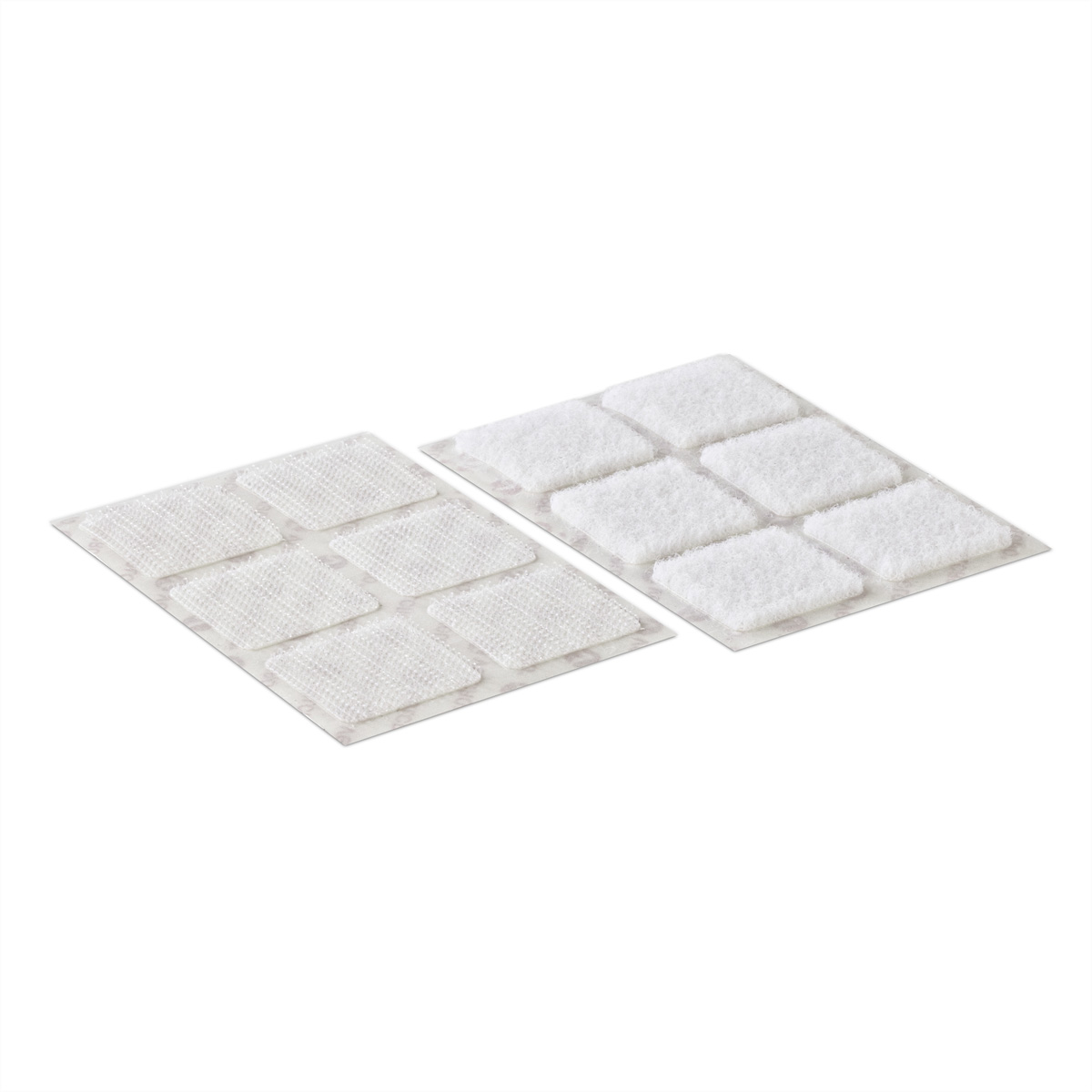 VELCRO® Klettquadrate Selbstklebend Haken & Flausch 25mm x 25mm x 24 sets Weiß