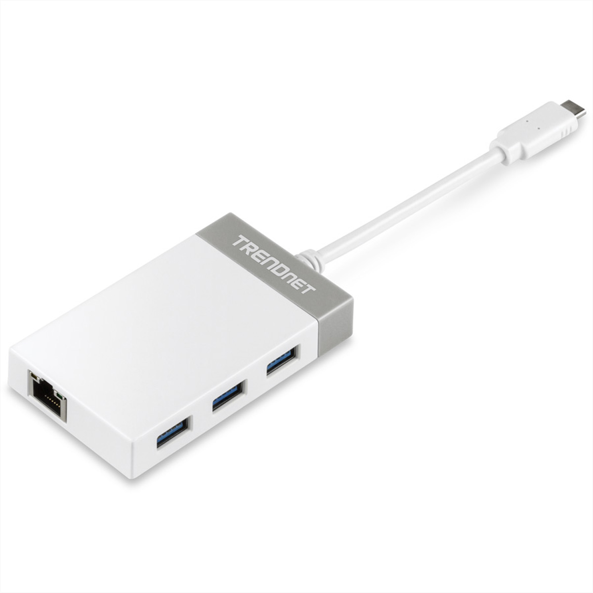 TRENDnet TUC-ETGH3 USB-C to Gigabit Ethernet Adapter + USB Hub