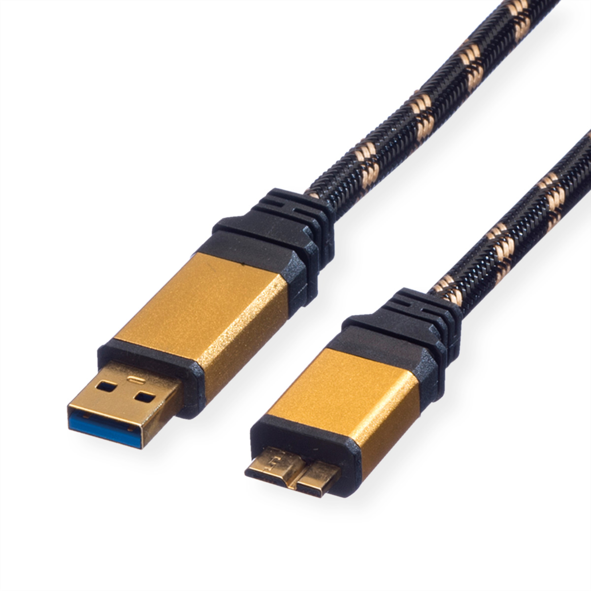 ROLINE GOLD USB 3.2 Gen 1 Kabel, USB A - Micro B, ST/ST, 2 m