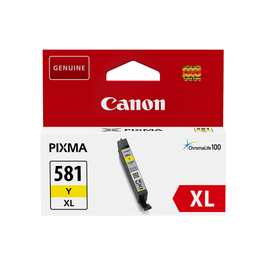 CLI-581Y XL, Tintenpatrone yellow hohe Ergiebigkeit, ca. 519 Seiten, für CANON PIXMA TR7550, TR8550, TS6150, TS6151