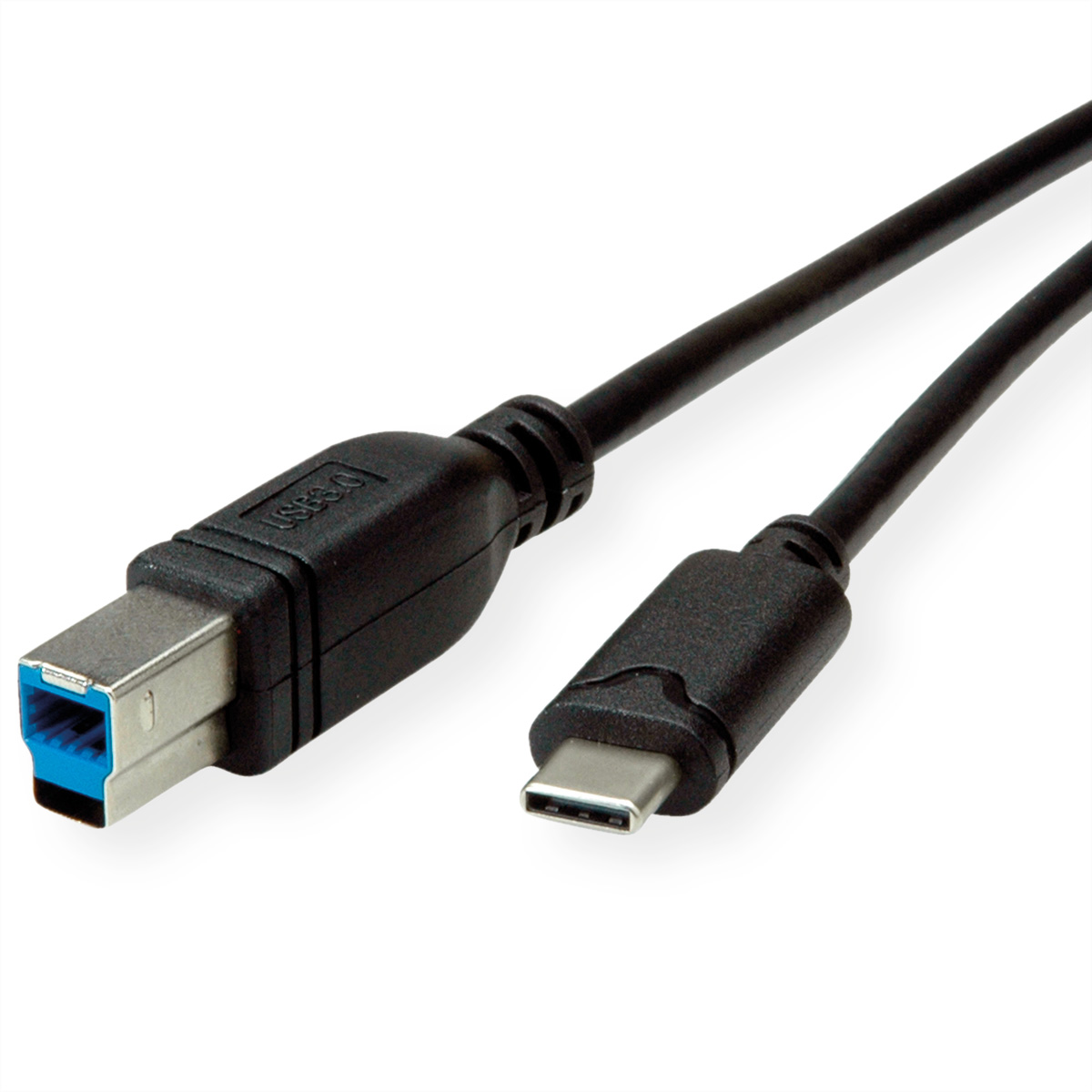 ROLINE USB 3.2 Gen 1 Kabel, C-B, ST/ST, schwarz, 3 m