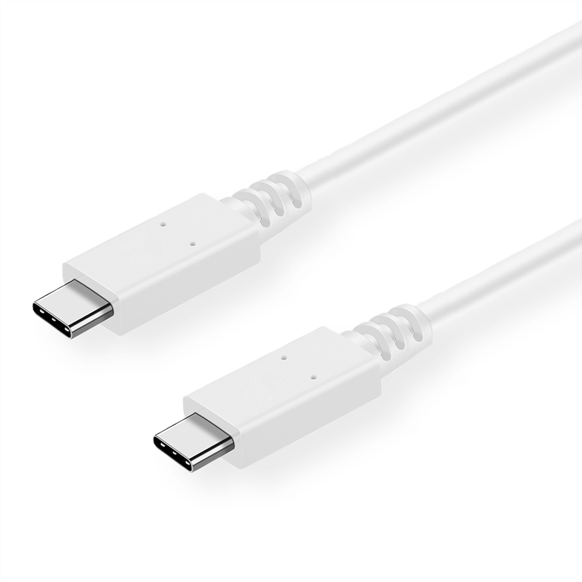 VALUE USB 3.2 Gen 2 Kabel, C-C, ST/ST, 10Gbit/s, Emark, 100W, wei?, 1 m
