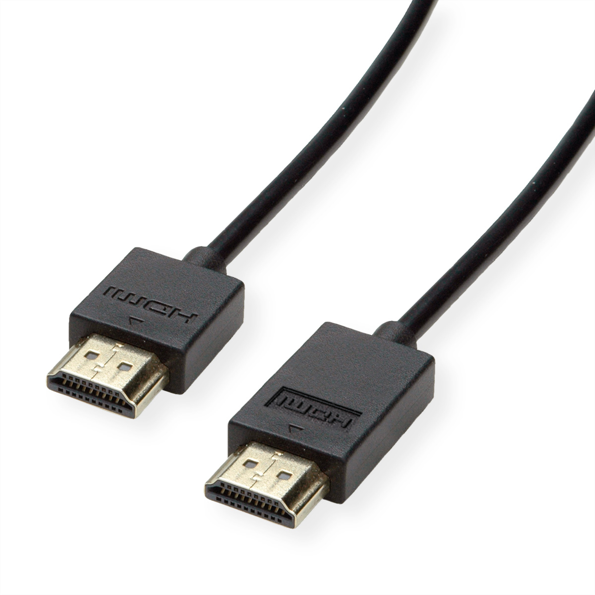 ROLINE 4K HDMI Ultra HD Kabel mit Ethernet, aktiv, ST/ST, schwarz, 1 m