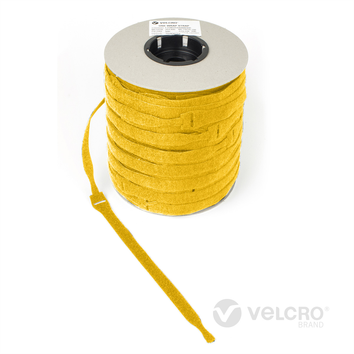 VELCRO® One Wrap® Strap 25mm x 300mm, 750 Stück, gelb