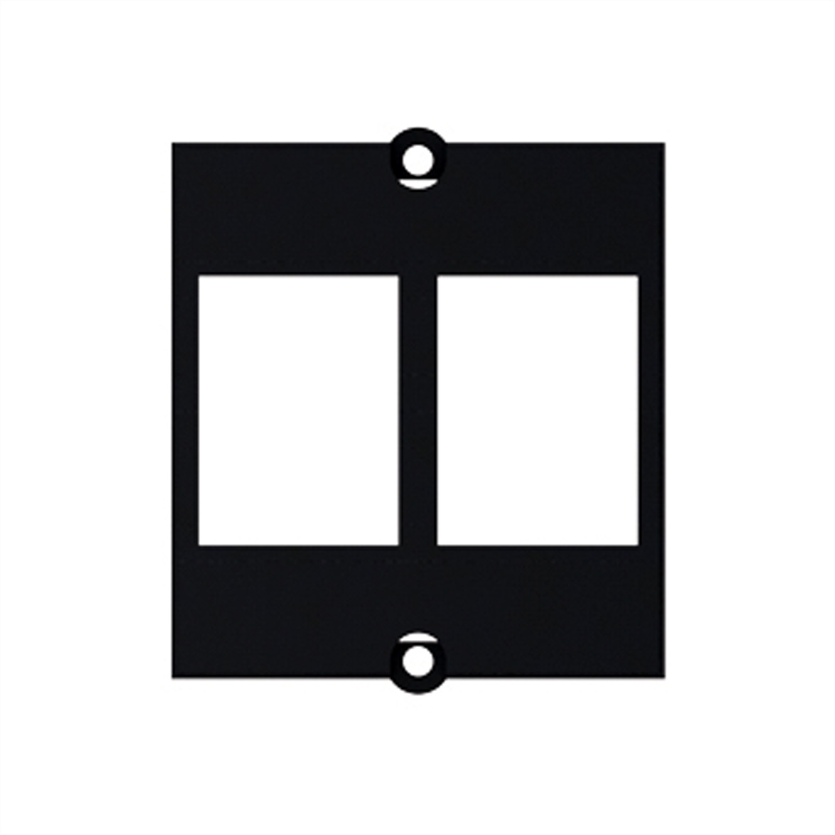 BACHMANN Custom Modul Rahmen 2x Keystone, mit Metallhalterung, schwarz