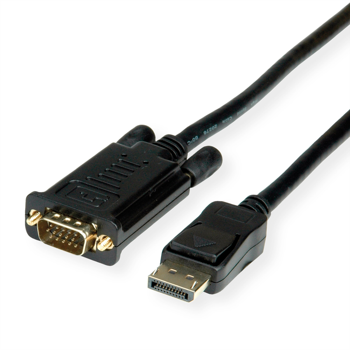 VALUE Kabel DisplayPort-VGA, DP ST - VGA ST, schwarz, 5 m