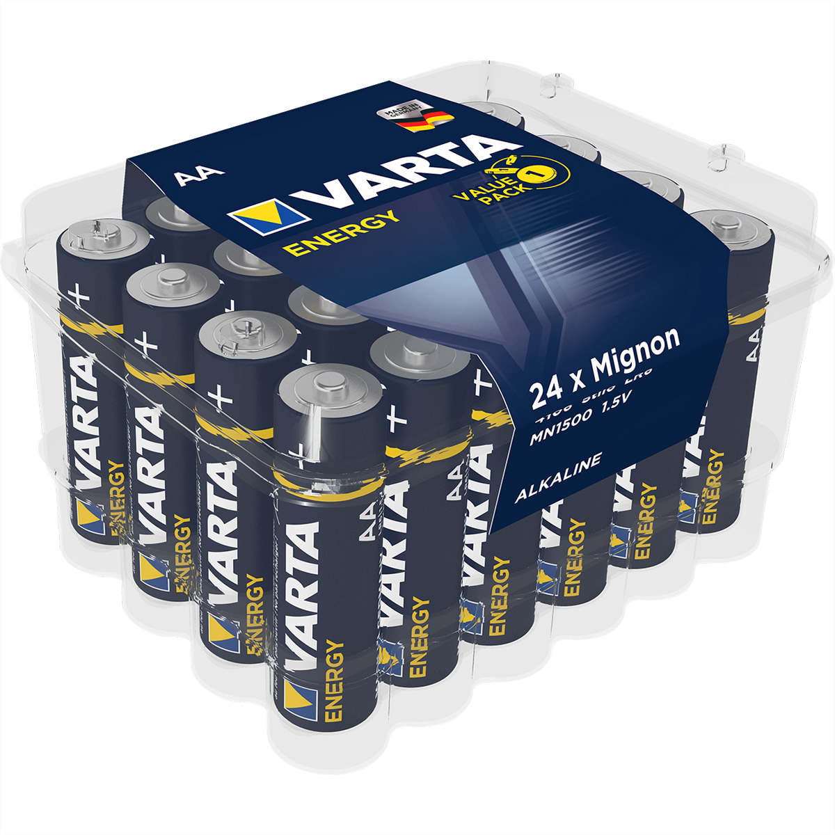 VARTA Batterie Mignon AA, AM-3, LR 06, 1,5V, 24er Pack