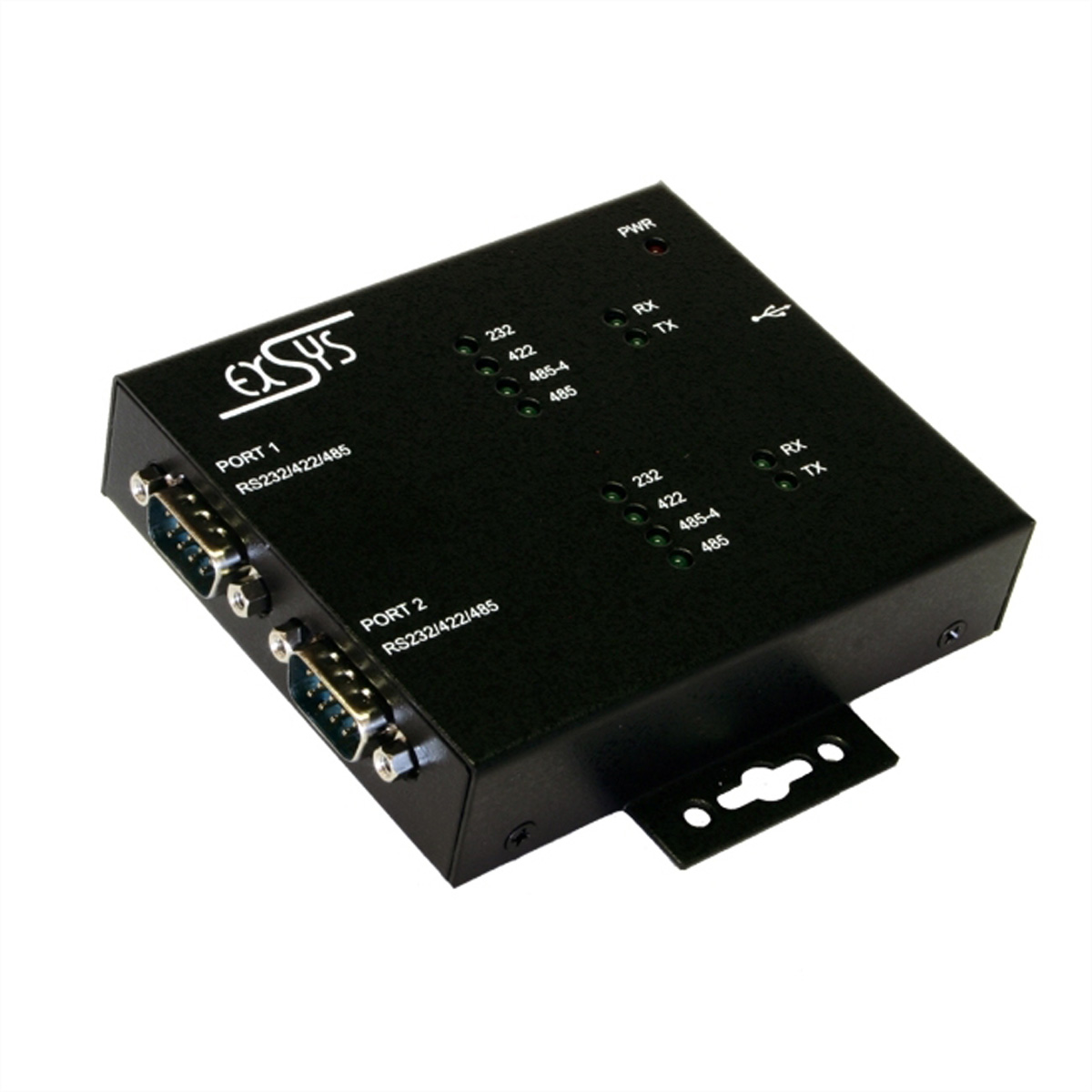 EXSYS EX-1333VIS USB2.0 zu 2 Seriell RS-232/422/485  Überspannungs-Schutz und Optische Isolation