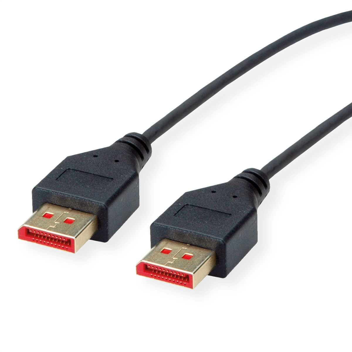 ROLINE DisplayPort Kabel, v1.4, DP ST - ST, SLIM, schwarz, 1 m
