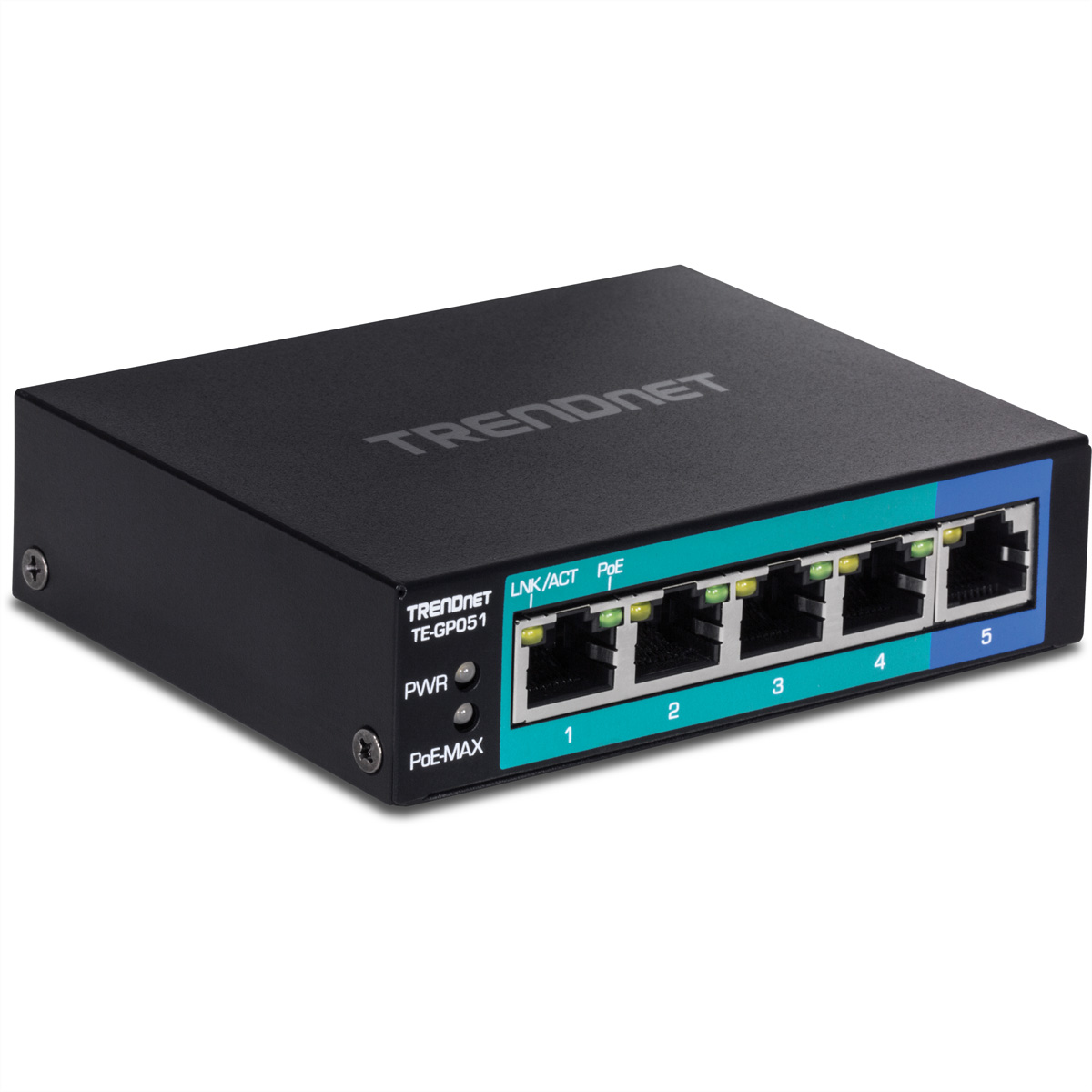 TRENDnet TE-GP051 5-Port PoE+ Gigabit Switch