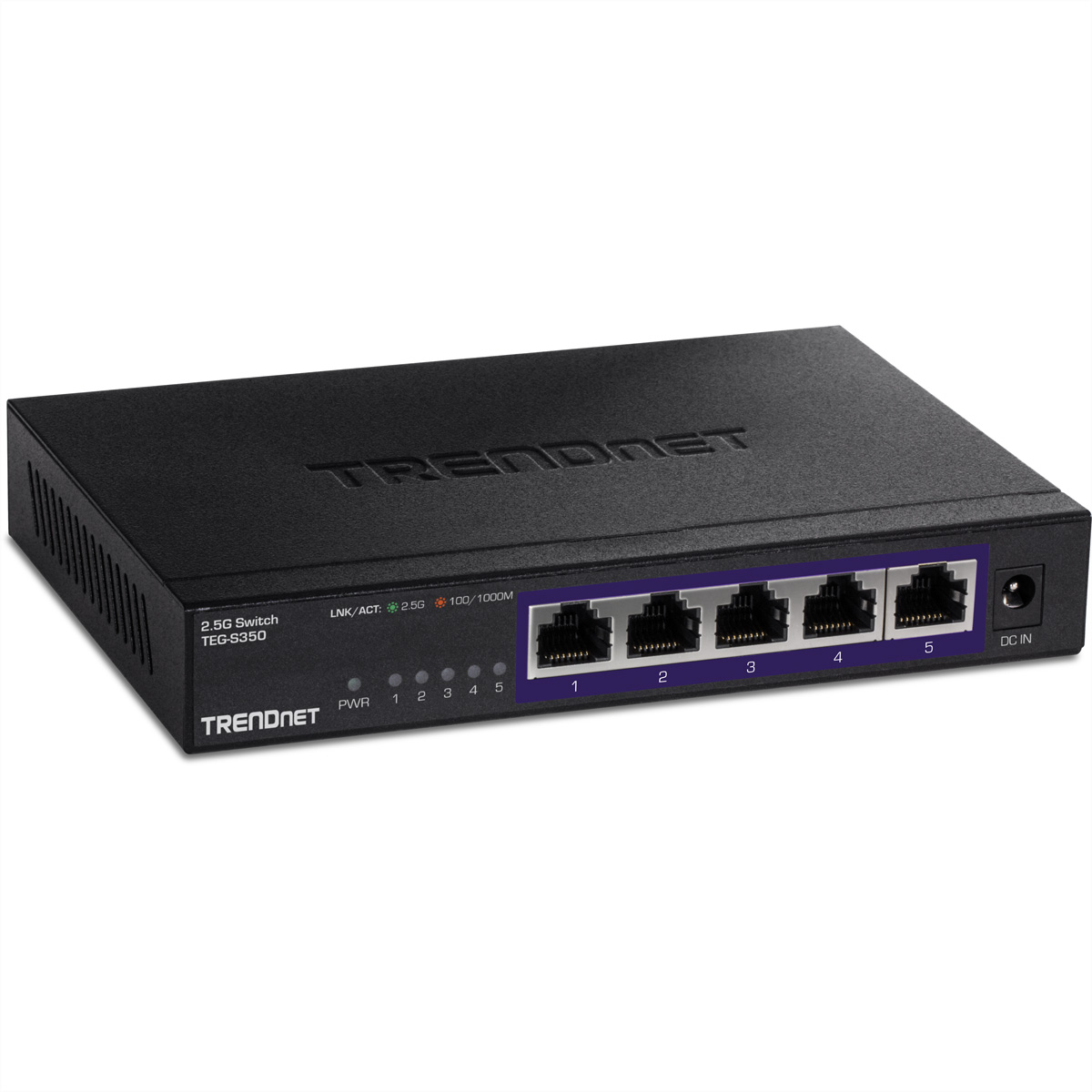 TRENDnet TEG-S350 5-Port 2.5G Switch, Unmanaged, schwarz