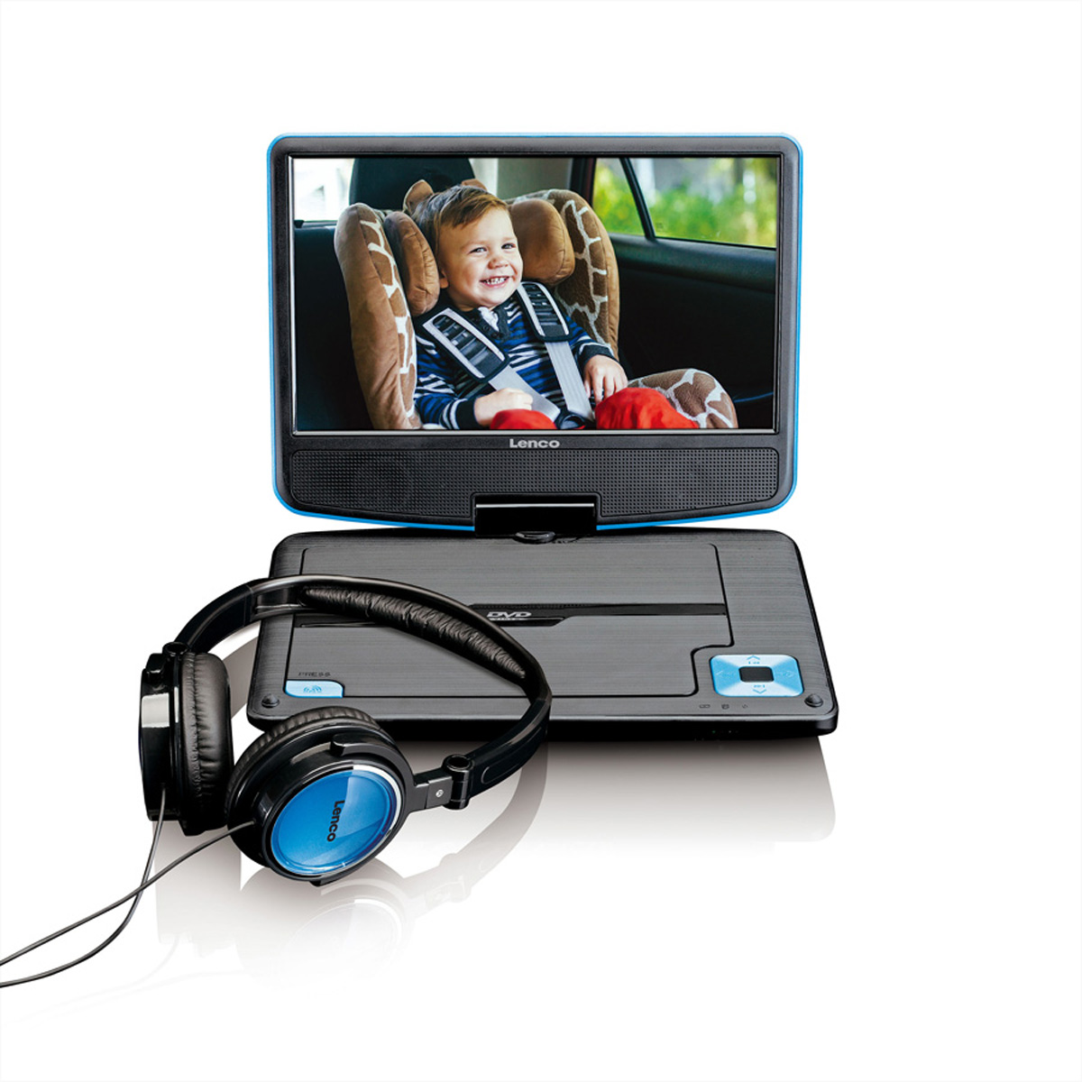 Lenco DVP-910, portabler DVD Player, 9" blau