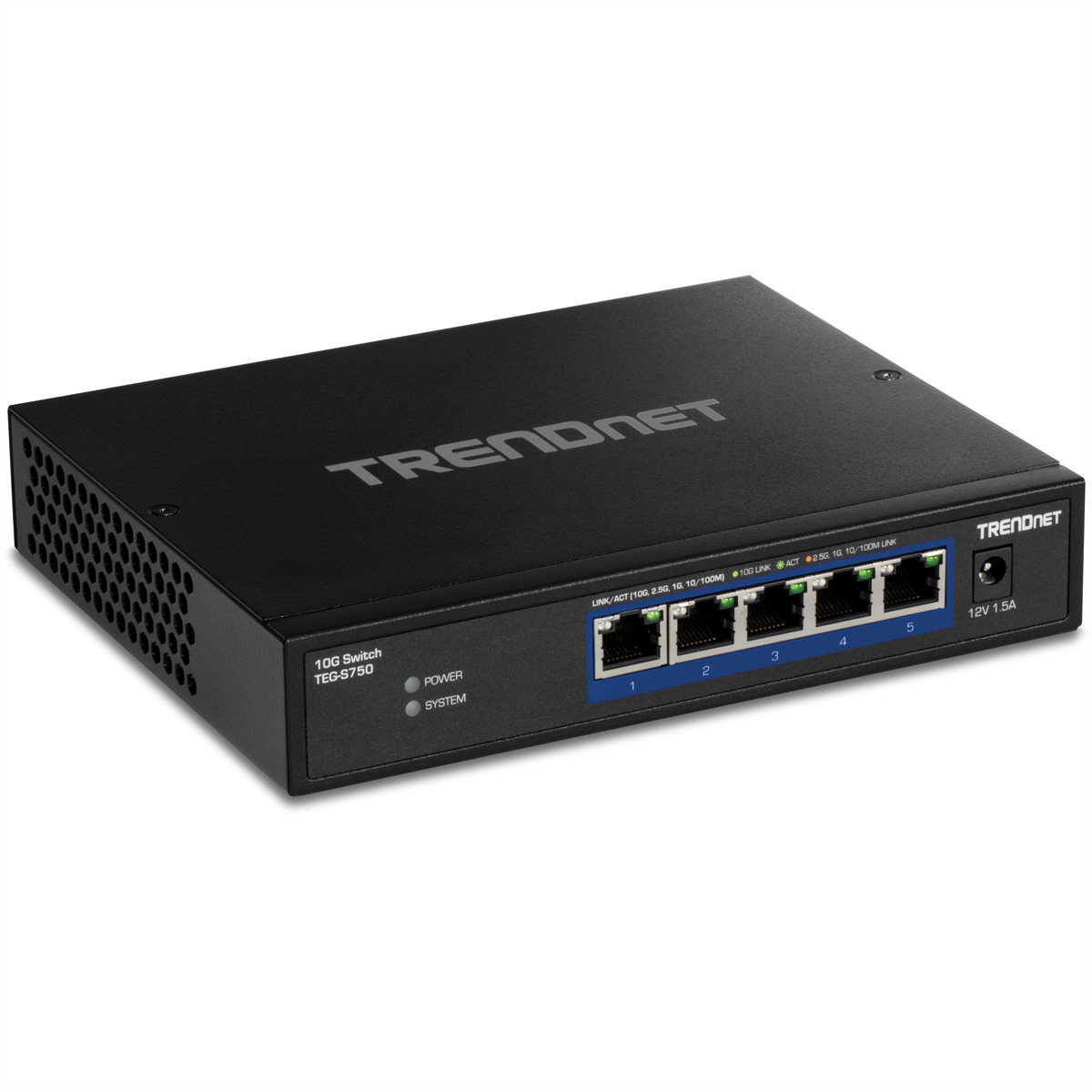 TRENDnet TEG-S750 5-Port 10G Switch, schwarz