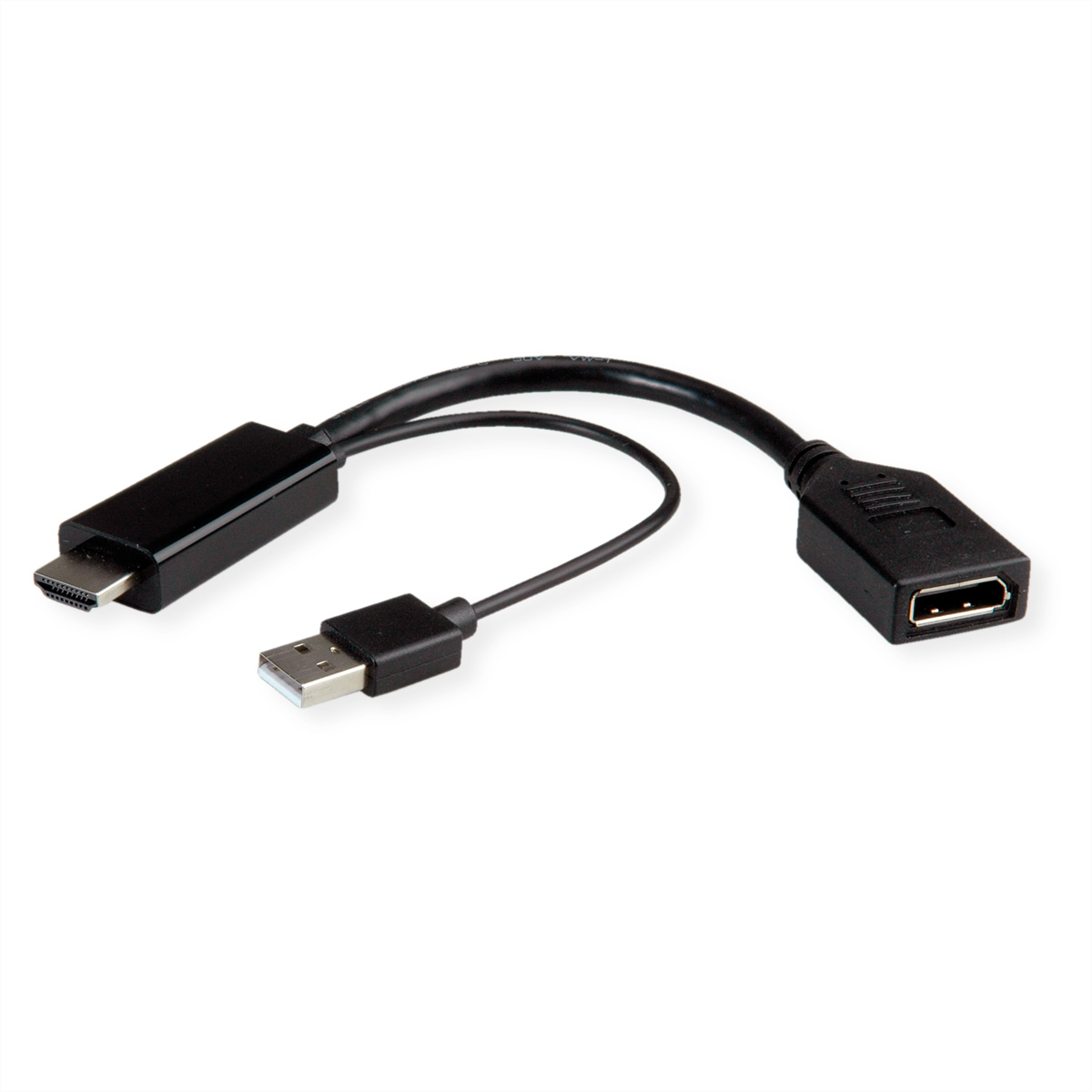 ROLINE 4K HDMI - DisplayPort-Adapter, v1.2, HDMI ST - DP BU, Aktiv