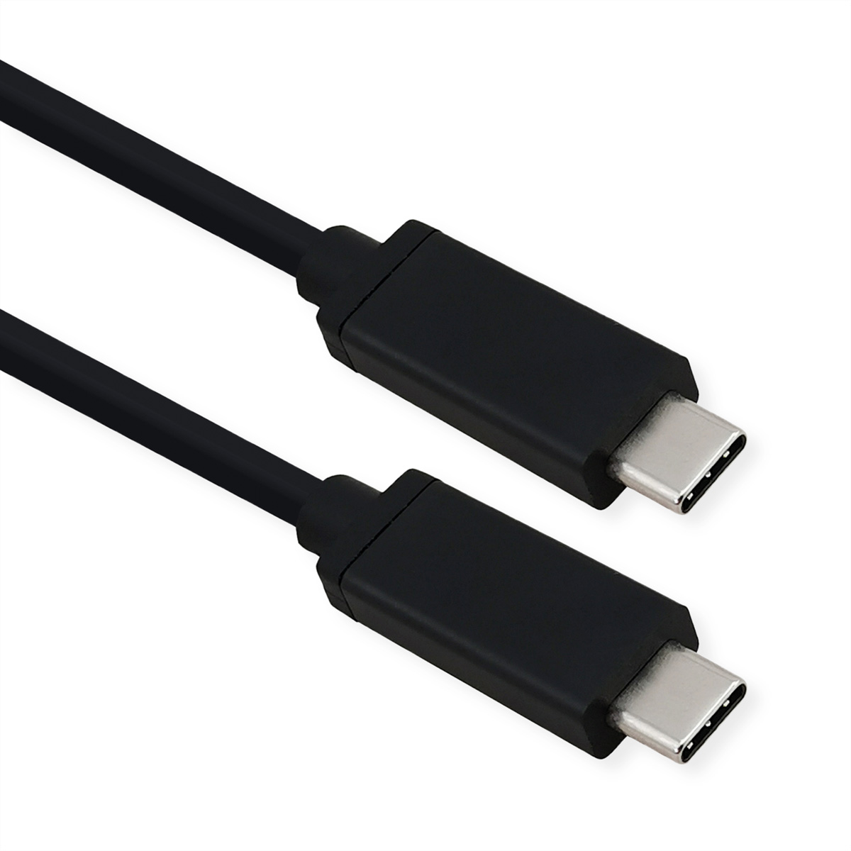 ROLINE USB4 Gen 3 Kabel, Emark, C-C, ST/ST, 40Gbit/s, 100W, schwarz, 0,8 m