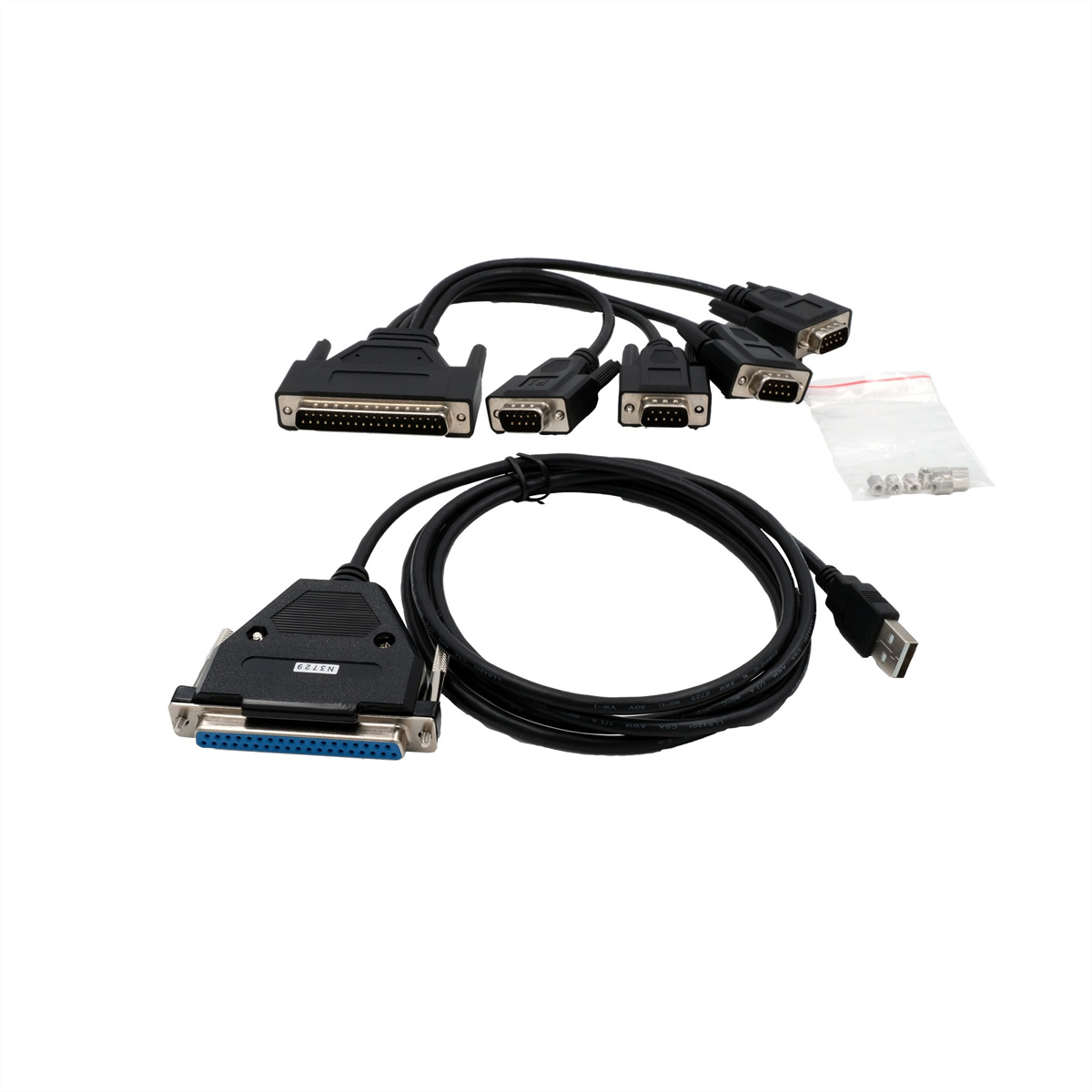 EXSYS EX-1324-37P USB 2.0 zu 4 x Serielle Schnittstelle RS-232 Ports mit 37 Pin