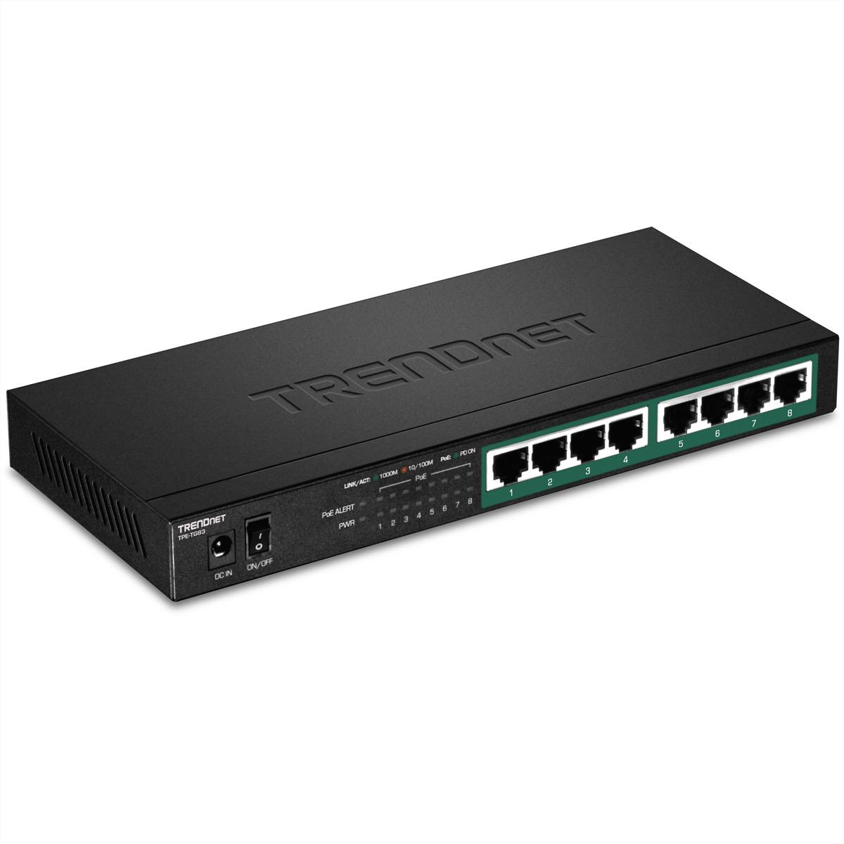 TRENDnet TPE-TG83 8-Port PoE Switch Gigabit PoE+ 65W
