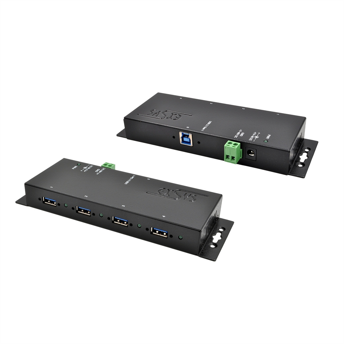 EXSYS EX-1183HMVS-2 4 Ports USB 3.2 Gen1 Metall HUB mit 15KV ESD Überspannungs-S