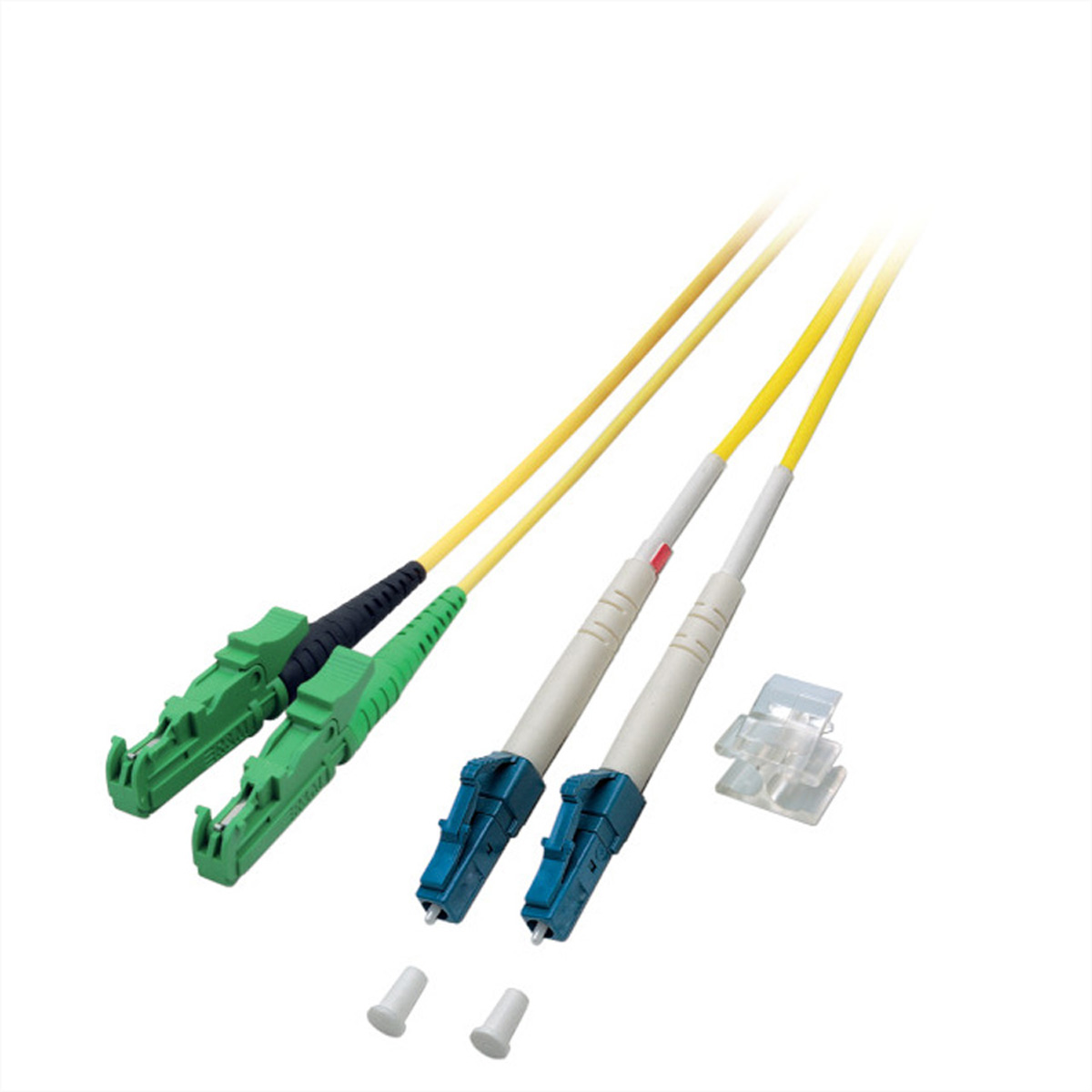 LWL-Kabel dupl. 9/125 µm E2000APC / LC, gelb, 7,5 m