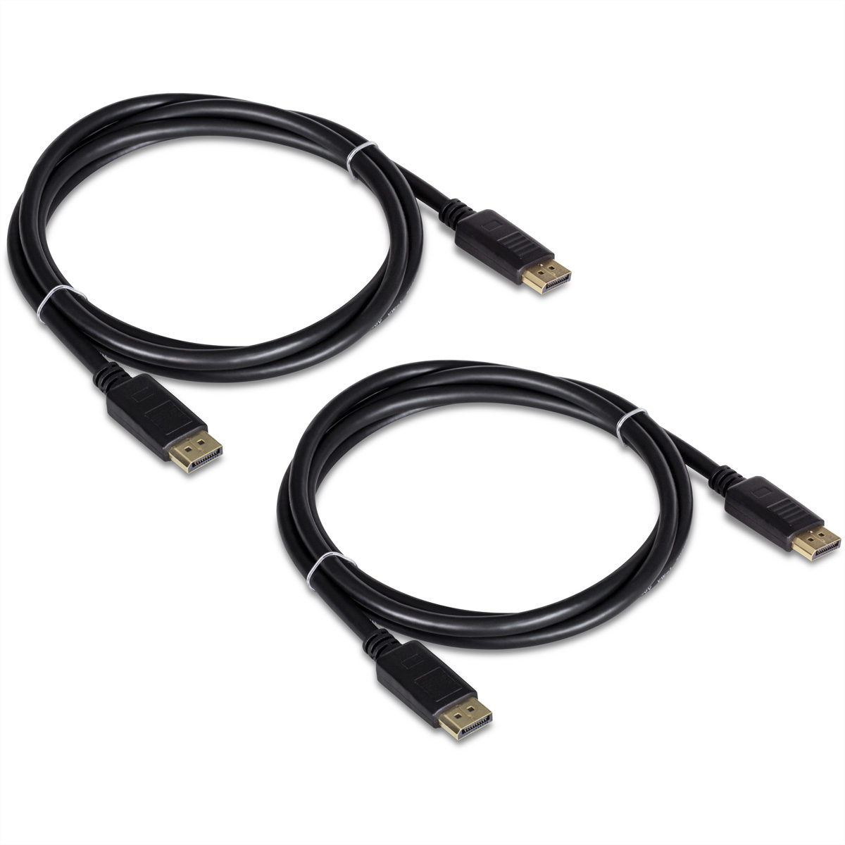 TRENDnet TK-DP06/2 DisplayPort 1.2 Kabel, 2er Pack, schwarz, 1,8 m