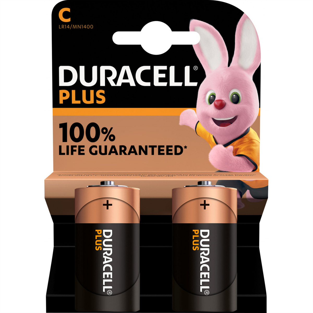 DURACELL Plus Extra Life, Typ C (LR14), 2er Pack