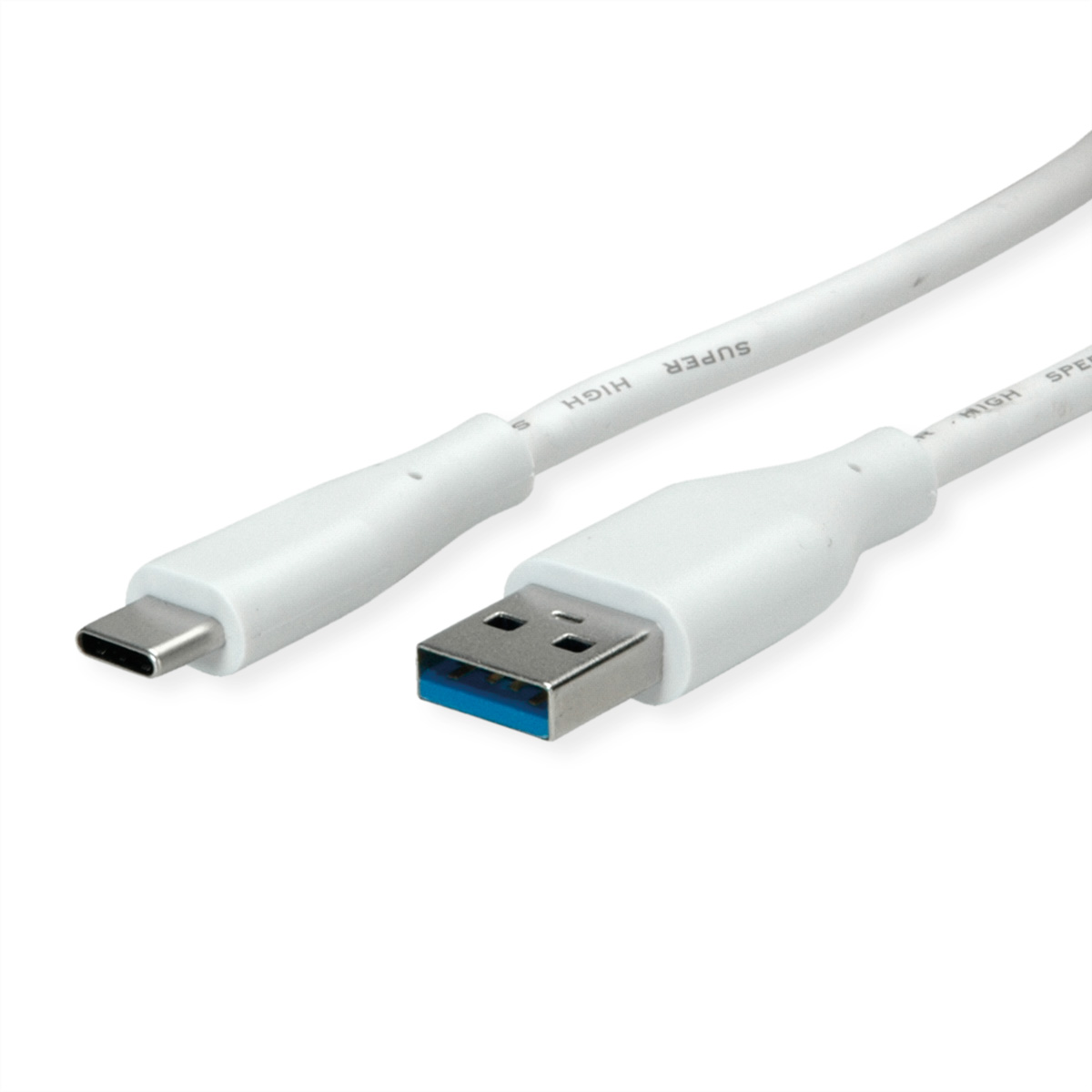 VALUE USB 3.2 Gen 1 Kabel, Typ-A-C, ST/ST, weiß, 3 m