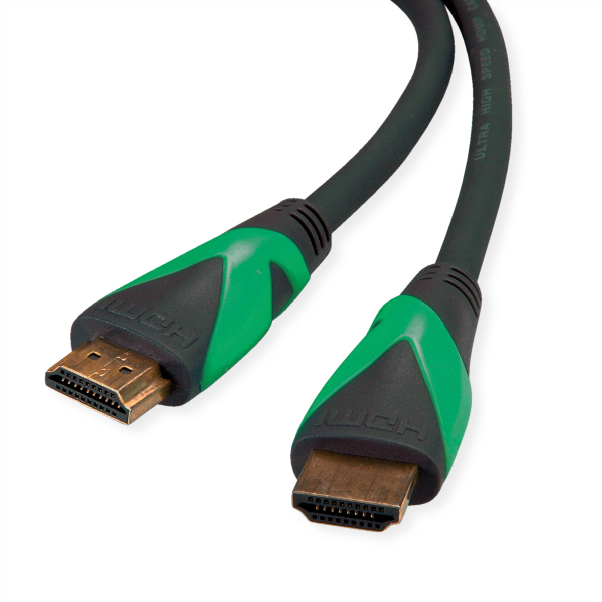 ROLINE GREEN ATC 8K HDMI Ultra HD Kabel mit Ethernet, ST/ST, schwarz, 2 m