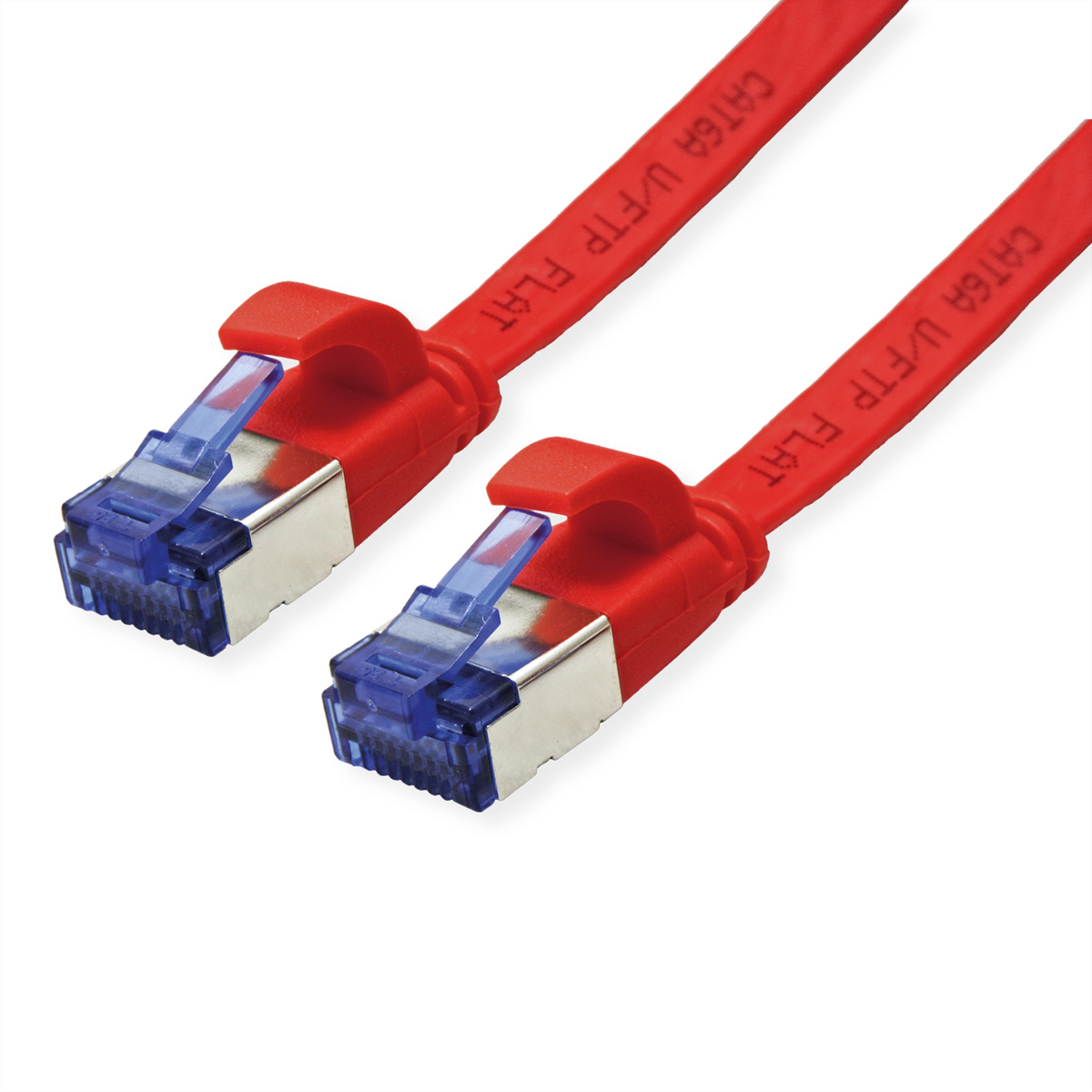 VALUE Patchkabel Kat.6A (Class EA) FTP, extra-flach, rot, 1 m