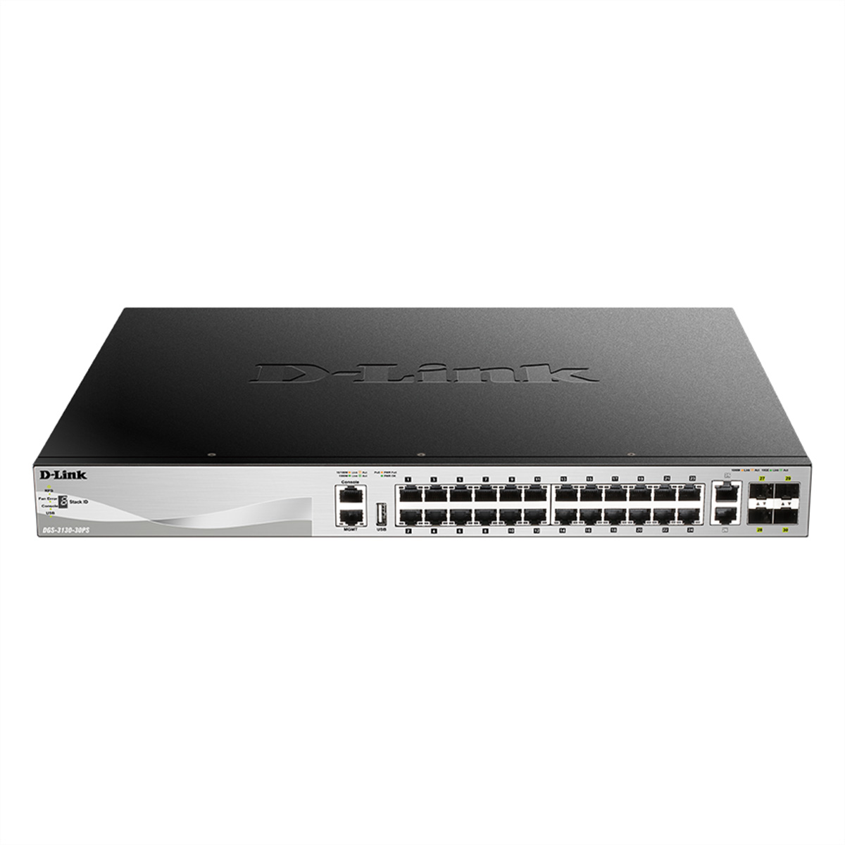 D-Link DGS-3130-30PS/E 30Port PoE Switch, Layer 3 PoE Gigabit Stack (SI)
