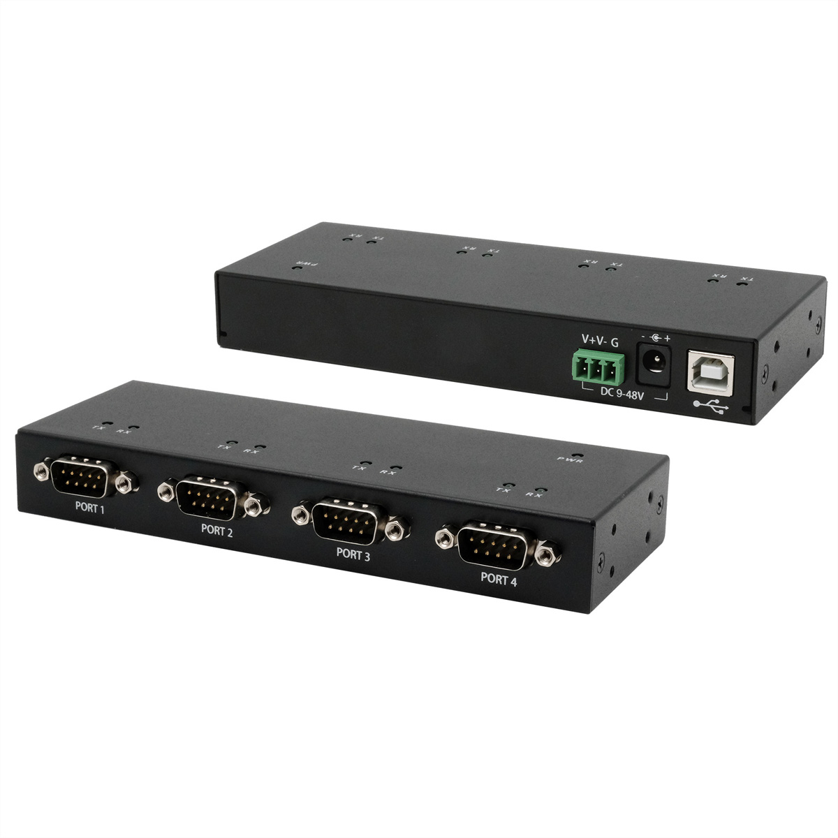 EXSYS EX-13074HM USB 2.0 zu 4 x Seriell RS-232 Ports Metallgehäuse FTDI Chip-Set