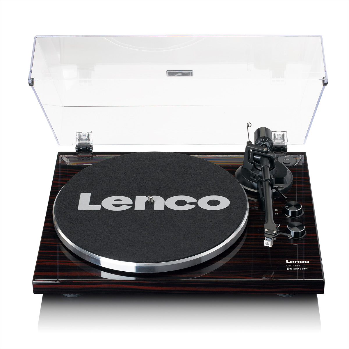 Lenco Plattenspieler LBT-288WA, schwarz / braun