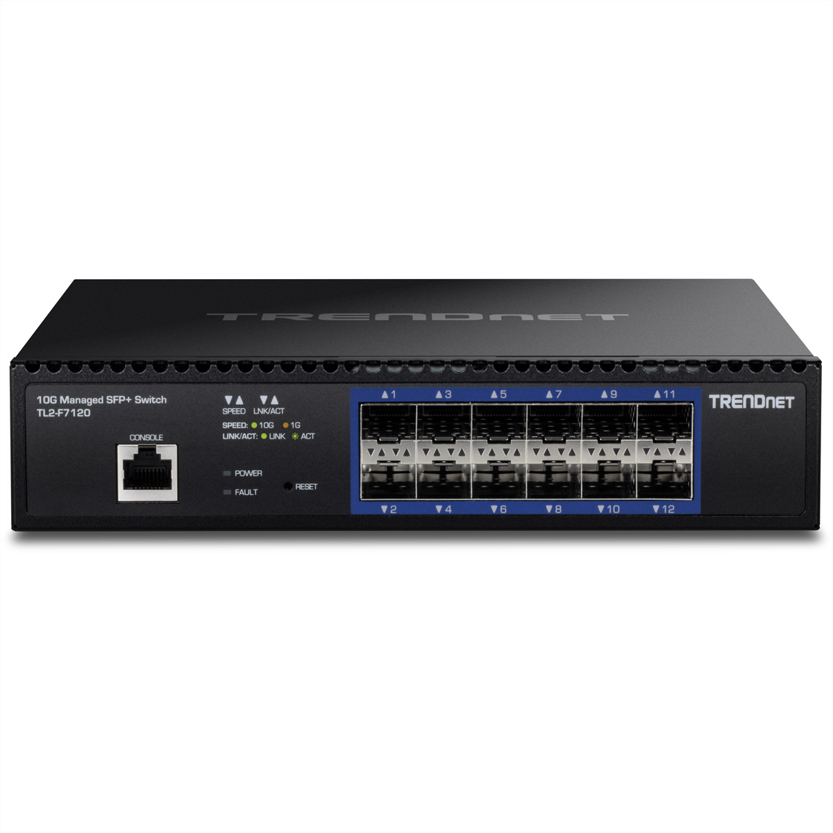 TRENDnet TL2-F7120 12 Port Switch, 10G Layer 2 Managed SFP+