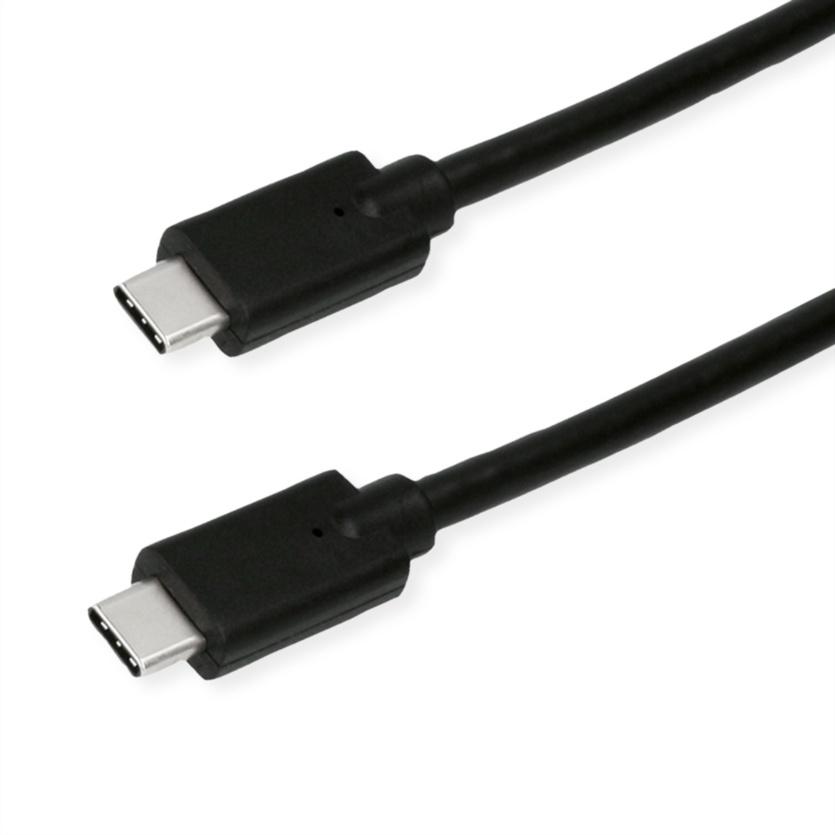 ROLINE GREEN USB 3.2 Gen 2x2 Kabel, Emark, C-C, ST/ST, 20Gbit/s, 100W, schwarz, 0,5 m