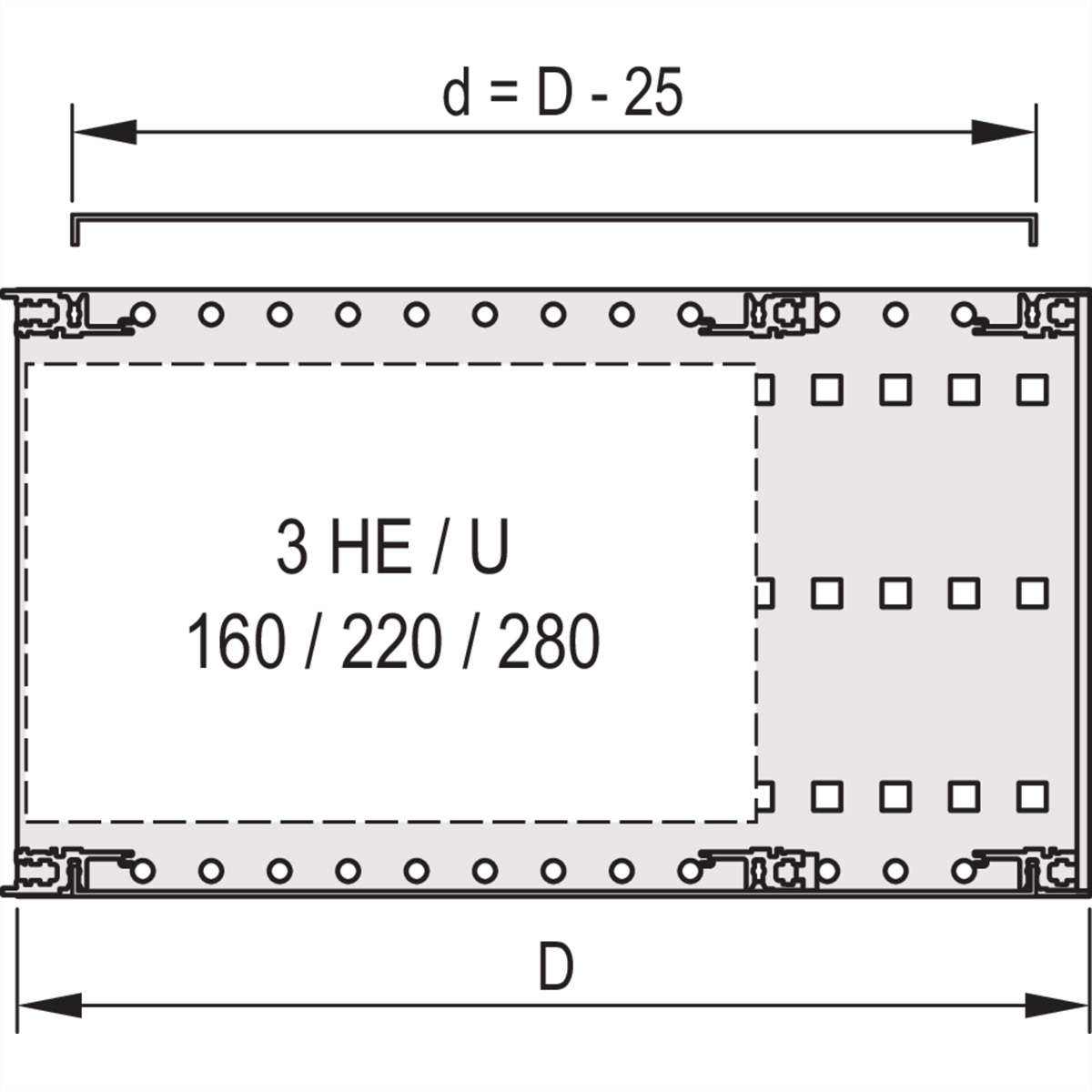 SCHROFF Abdeckblech, universal für spezielle Leiterkartentiefen - ABDECKBLECH EMC 63TE 235T 2ST