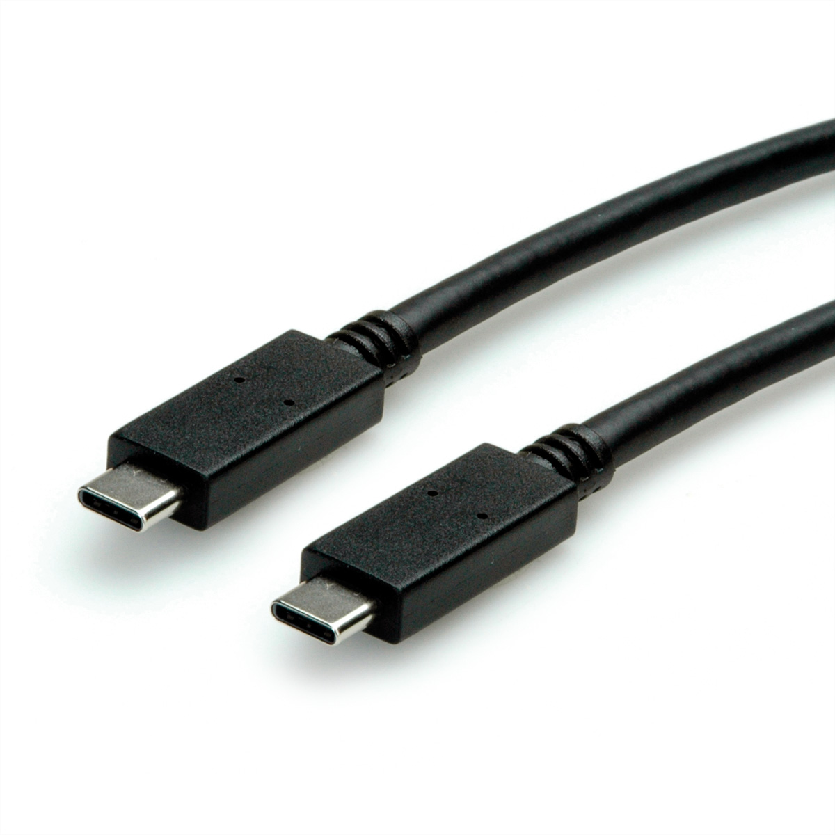 ROLINE USB 3.2 Gen 2 Kabel, C-C, ST/ST, 10Gbit/s, Emark, 100W, schwarz, 1 m